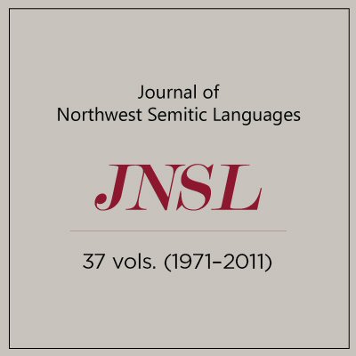 Journal of Northwest Semitic Languages (37 vols.) (1971-2011)
